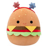 14-Inch Carl the Cheeseburger with Red and Blue Star Headband
