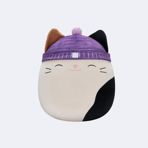 14-Inch Cam Calico Cat with Purple Hat Image