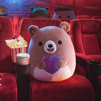 8-Inch Stokely the Brown Kodiak Bear Holding a Rainbow Heart - 2