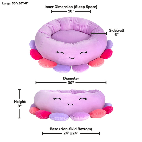 Squishmallows Pet Bed Beula the Octopus - Feeders Pet Supply