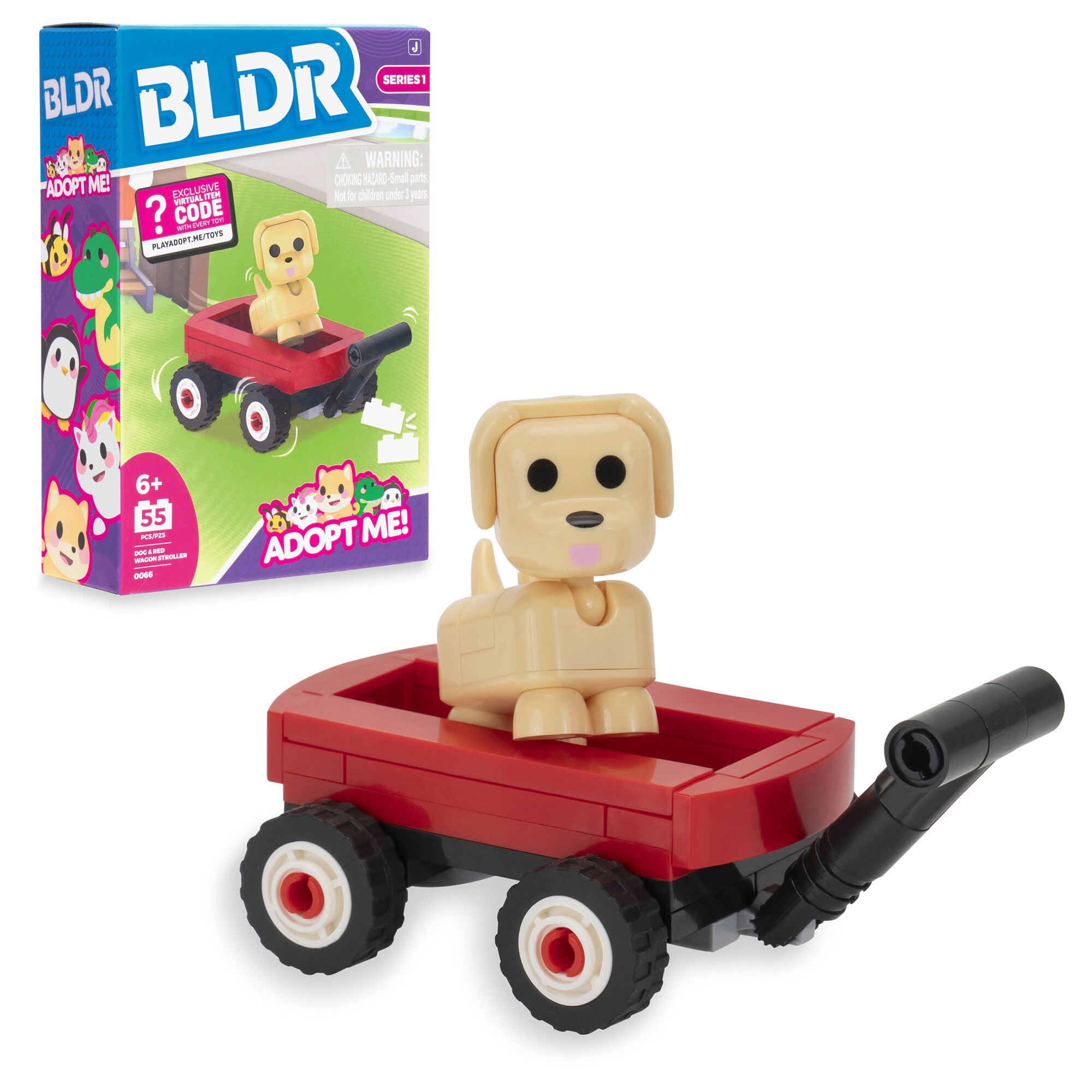 red wagon stroller Adopt Me Dog & Red Wagon Stroller Building Set