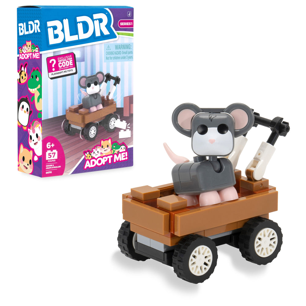 Adopt Me Mouse &amp; Crate Stroller Building Set - 1