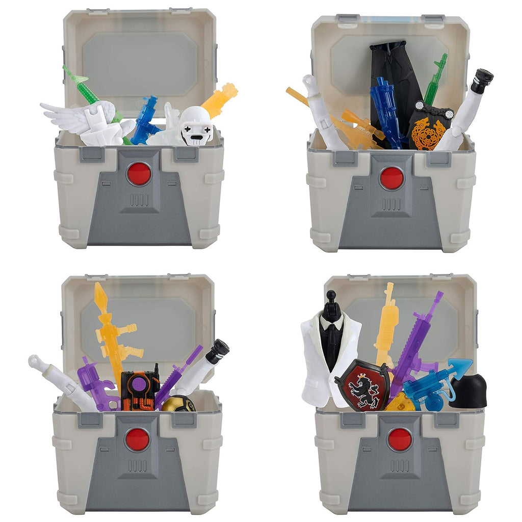 Fortnite Set di accessori da collezione Ghost Henchman Chest - Include 4 forzieri Henchman in stile fantasma, 8 Bling posteriore, 12 armi traslucide, 8 pezzi di figura Henchman fantasma - Altri stili Fortnite Set di accessori da collezione Ghost Henchman Chest - Include 4 forzieri Henchman in stile fantasma, 8 Bling posteriore, 12 armi traslucide, 8 pezzi di figura Henchman fantasma - Altri stili