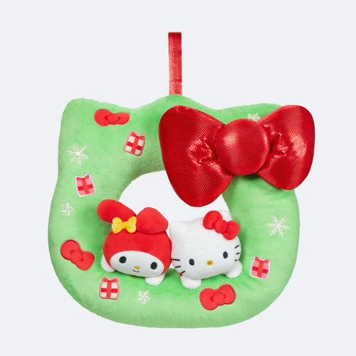 Hello Kitty and Friends 12-Inch Plush Holiday Wreath Image