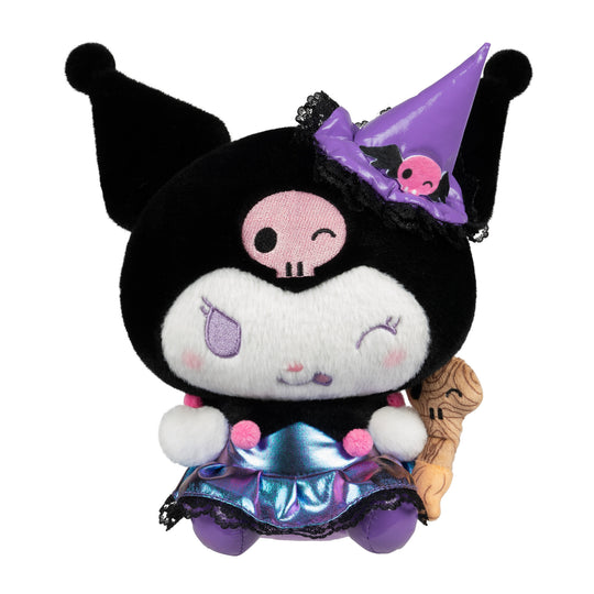 Hello Kitty and Friends 8-Inch Kuromi Halloween Plush Wearing a Witch Costume