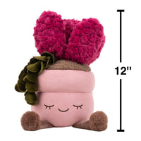 Greenhouse by Russ 12-Inch Pink Pot Succulent Plush - 3