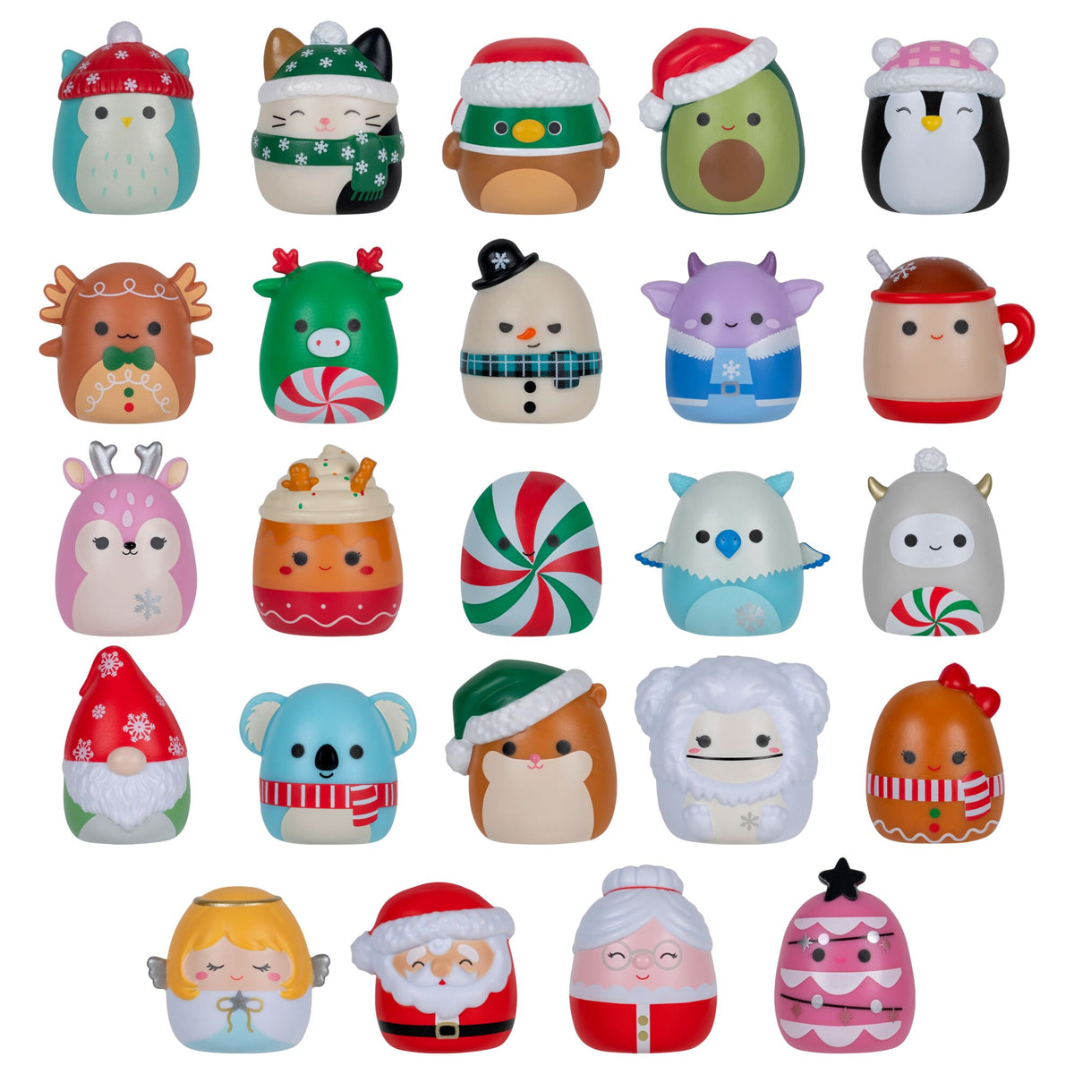 Squish-a-longs Holiday Countdown Calendar — contents