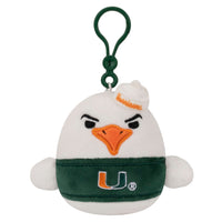 University of Miami 3.5-Inch Sebastian the Ibis Plush Clip - 0
