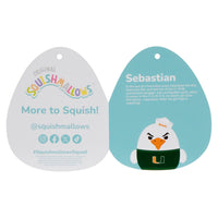 University of Miami 3.5-Inch Sebastian the Ibis Plush Clip - 6