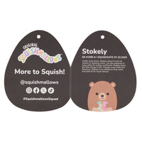 8-Inch Stokely the Brown Kodiak Bear Holding a Rainbow Heart - 7