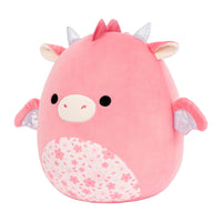 14-Inch Aegi the Pink Dragon with Sakura Print Belly - 1