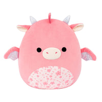 14-Inch Aegi the Pink Dragon with Sakura Print Belly - 0