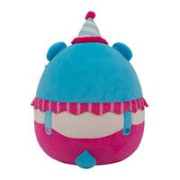 14-Inch Blubo the Neon Blue Bear in Pink Clown Costume - 3