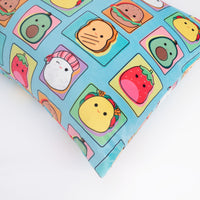 “Total Foodies” Teal SquishPillow Pillowcase (Standard) - 4