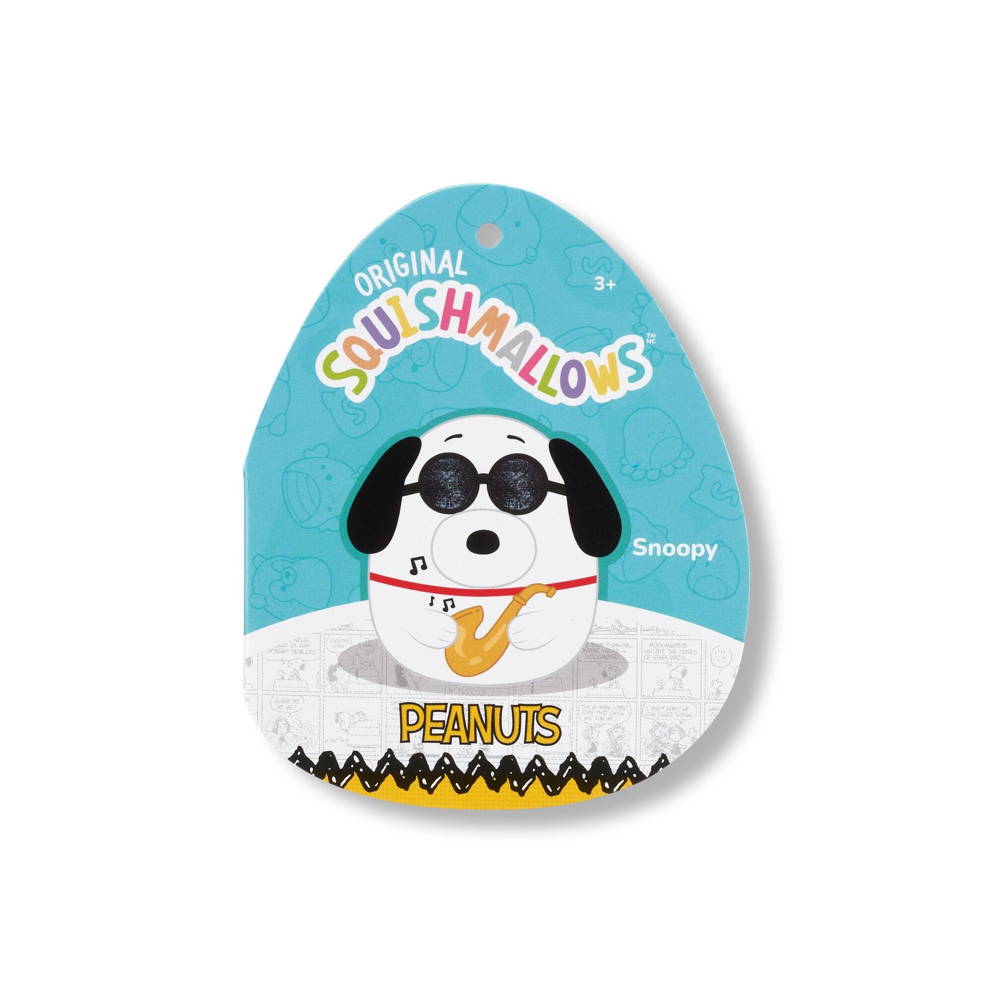 きゃますけ　SNOOPY Squishmallows Peanuts 8-Inch Joe Cool Snoopy With Saxophone | Jazwares