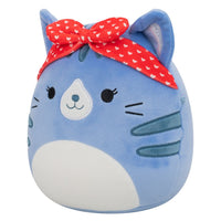 5-Inch Carizma the Blue Tabby Cat with Headband - 1