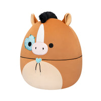 12-Inch Brisby the Brown Horse with Bolo Tie and Heart Eyepatch - 1