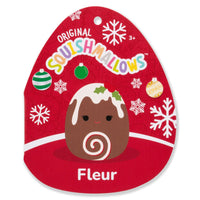 8-Inch Fleur the Yule Log with Holly - 4