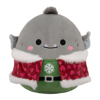 Booga the Grey Ogre in Red and Green Winter Outfit - 0