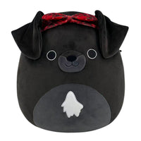 12-Inch Natty the Black Lab with Red Plaid Headband - 0