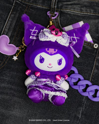 Hello Kitty and Friends 6-Inch Kuromi Lolita Bestie Roto Plush Clip-On - 1