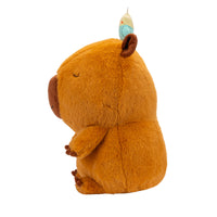 Russ 14-inch Sleepy Capybara with Bird Plush - 3