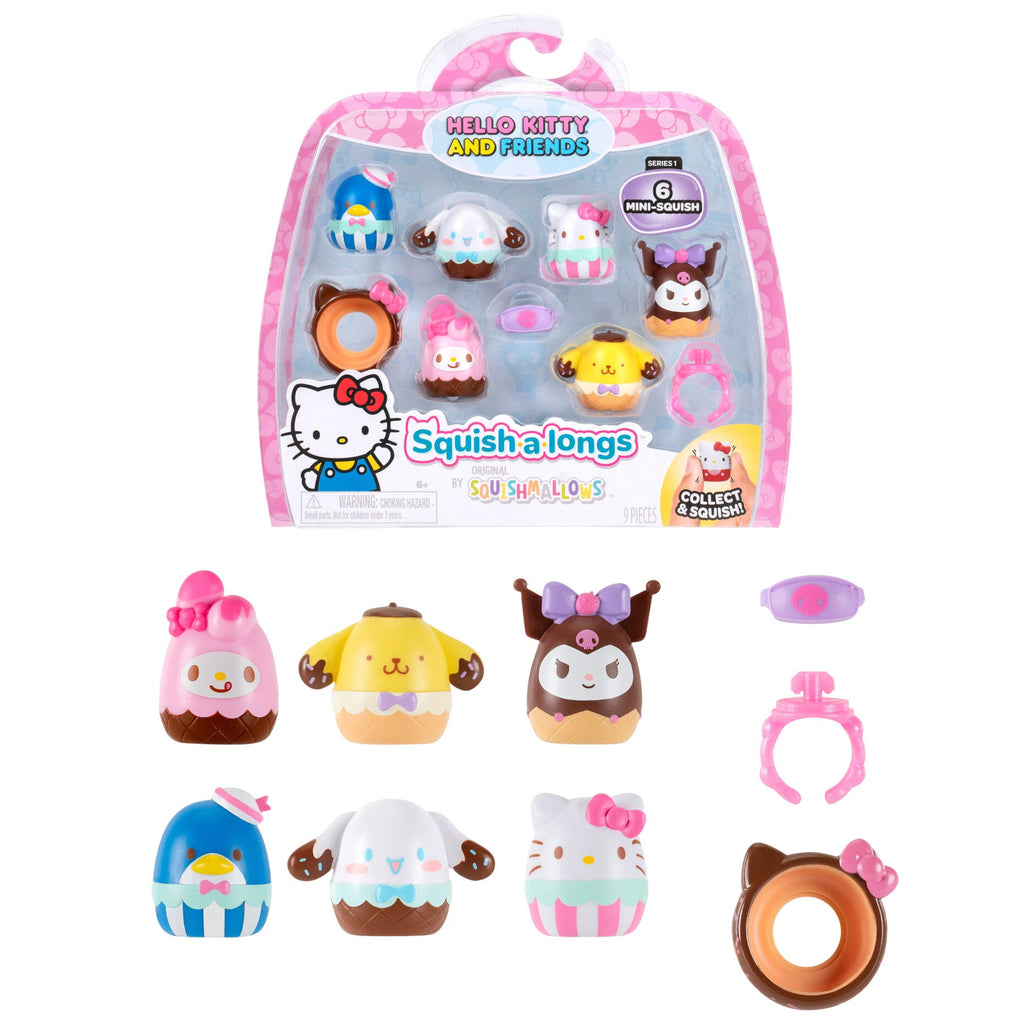 Squish-a-longs Hello Kitty and Friends Ice Cream 6-Pack | Jazwares