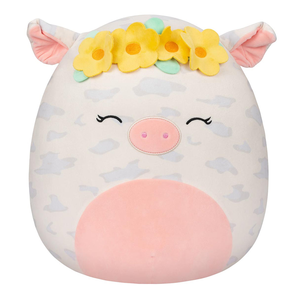 16-Inch Rosie the Spotted Pig with Yellow Flower Crown - 1