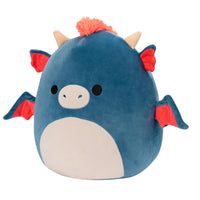 14-Inch Carin the Blue Dragon with Orange Mane - 1