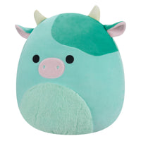 14-Inch Seamus the Green Cow with Fuzzy Belly - 1