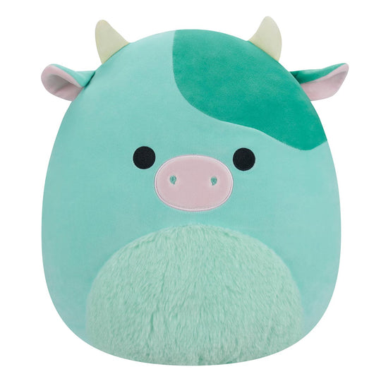 14-Inch Seamus the Green Cow with Fuzzy Belly