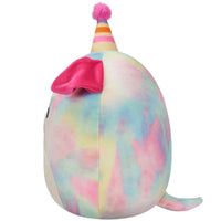 12-Inch Delenne the Rainbow Tie-Dye Dog With Party Hat - 2