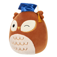 12-Inch Arella the Brown Owl in Graduation Cap - 1