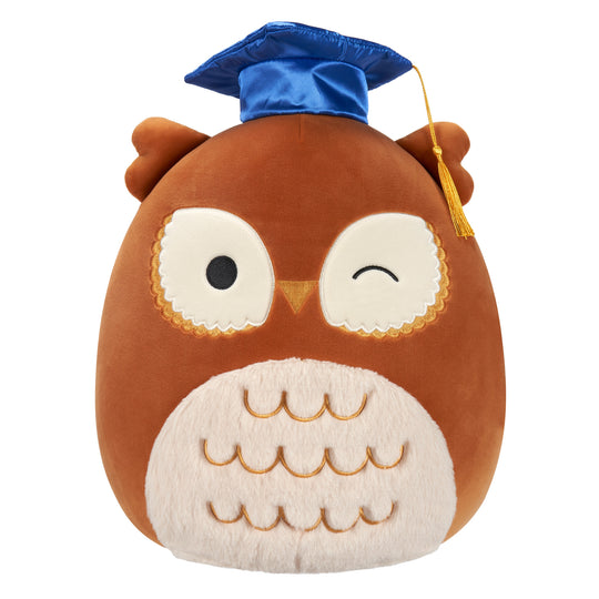 12-Inch Arella the Brown Owl in Graduation Cap