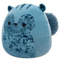 14-Inch Brunhilda the Blue Tonal Squirrel with Velvet Accents - 1
