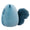 14-Inch Brunhilda the Blue Tonal Squirrel with Velvet Accents - 3