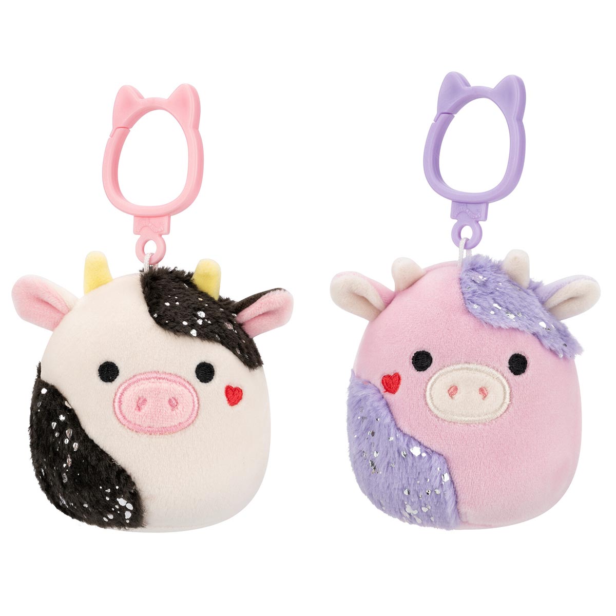 Squishmallows Select Series Valentine's Cow Clip 2-Pack | Jazwares