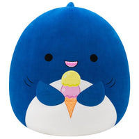 20-Inch Mav the Blue Shark Holding Ice Cream - 0