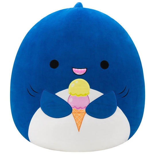 20-Inch Mav the Blue Shark Holding Ice Cream