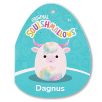 5-Inch Dagnus the Tan Highland Cow with Rainbow Tie-Dye Belly - 4