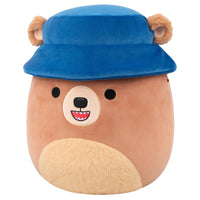 12-Inch Stokely the Brown Kodiak Bear with Bucket Hat - 1