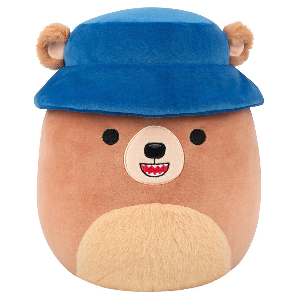 12-Inch Stokely the Brown Kodiak Bear with Bucket Hat - 1