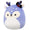 14-Inch Binoche the Purple Fawn with Plaid Antlers and Bow - 2