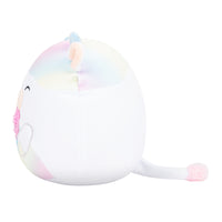 5-Inch Belozi the White And Rainbow Tie-Dye Cow Holding Cotton Candy - 2