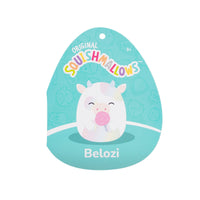 5-Inch Belozi the White And Rainbow Tie-Dye Cow Holding Cotton Candy - 4