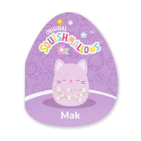 8-Inch Mak the Lavender Cat Wrapped with Flower Stems - 4