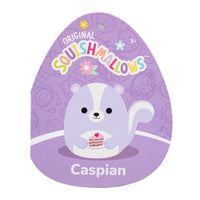 8-Inch Caspian the Lavender Skunk Holding Cake Slice - 4