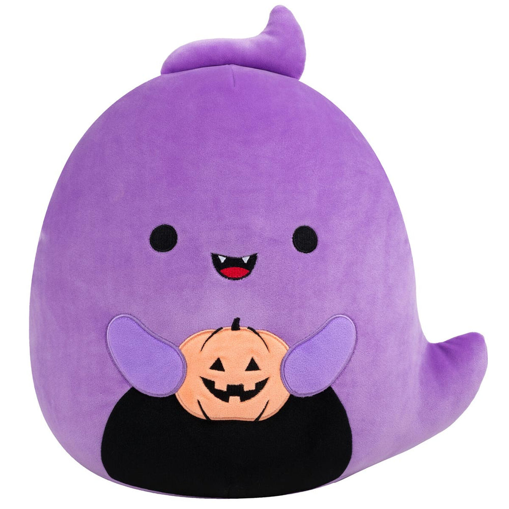 12-Inch Jordon the Purple Ghost Holding Jack O&#39;Lantern - 1