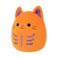 8-Inch Rigatoni the Orange and Purple Skeleton Cat - 1
