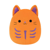 8-Inch Rigatoni the Orange and Purple Skeleton Cat - 0